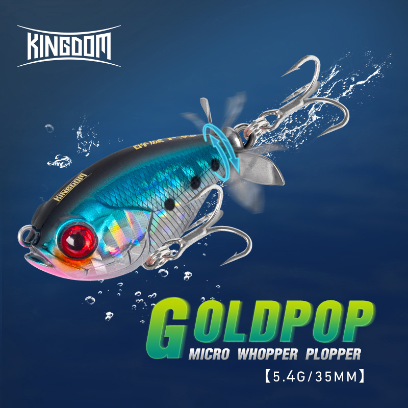 Fishing Lure Popper - Kingdom Cánh Quạt Topwater Popper Câu