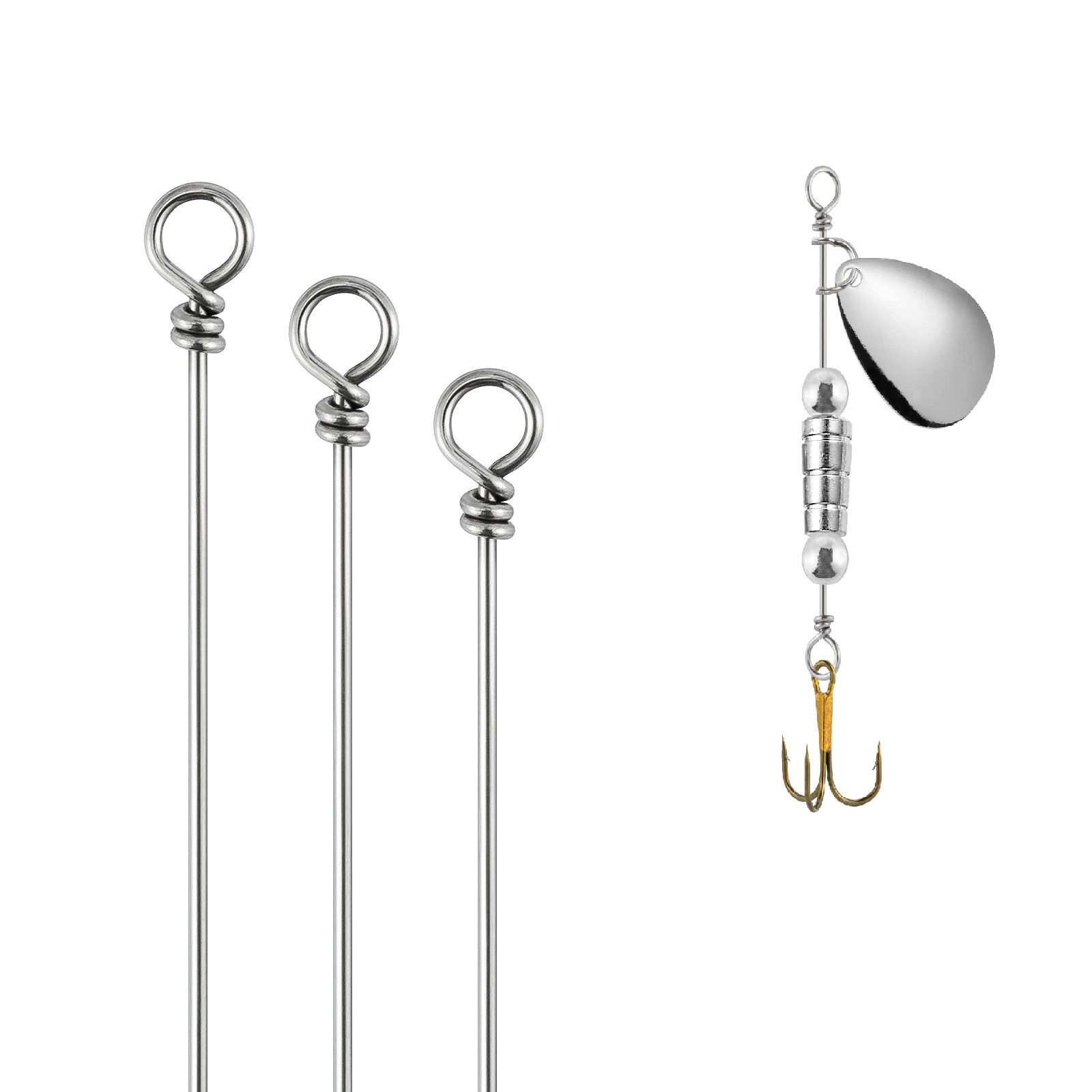 Fishing Lure Spinner - 30/100 Viên Spinner Dụ Làm Trục