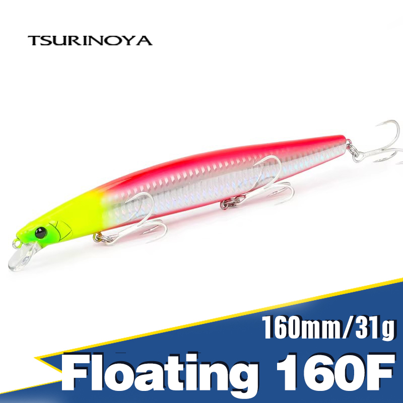 Fishing Lure Topwater - TSURINOYA 160F Nổi Minnow Mồi Dụ