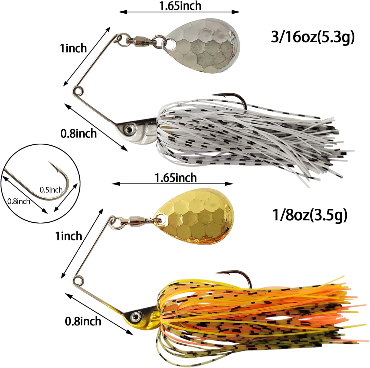 Eupheng Spinner Bait Spoon Wir - đánh giá và giá Fishing Lure Swimbait