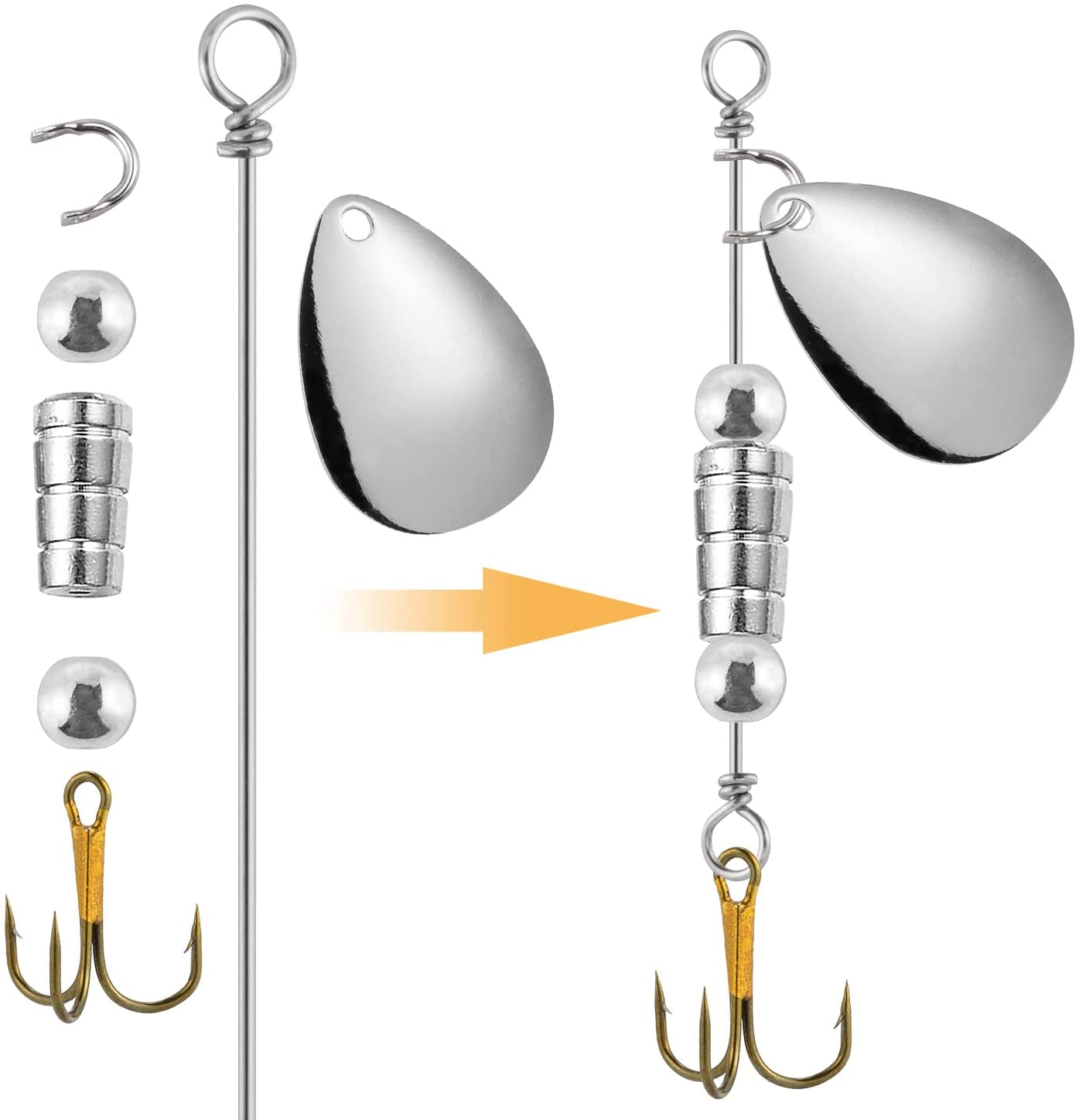 30/100 Viên Spinner Dụ Làm Trụ - đánh giá và giá Fishing Lure Spinner