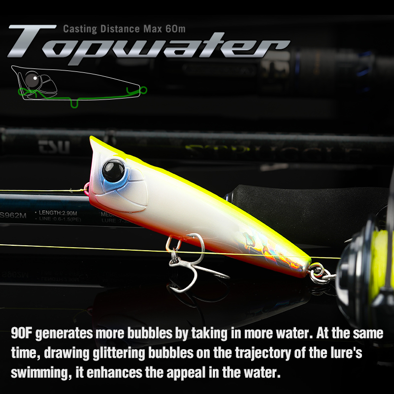 TSURINOYA 90Mm 23G Topwater Po - đánh giá và giá Fishing Lure Popper