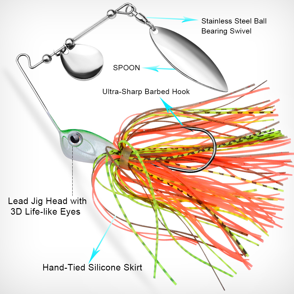 Proberos 10/14g Spinner Bait F - đánh giá và giá Fishing Lure Blade Bait