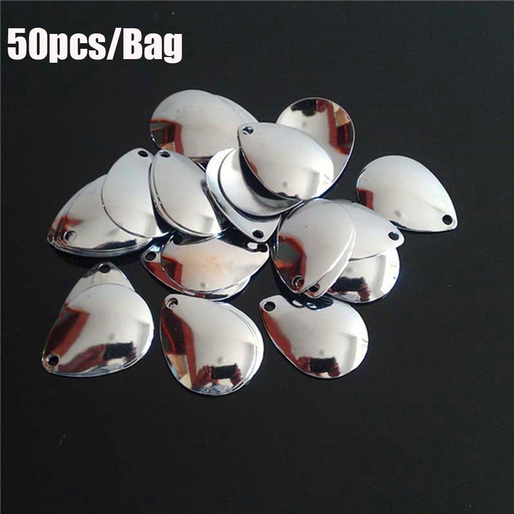 50PCS Silver Smooth Nickel Seq - đánh giá và giá Fishing Lure Spoon